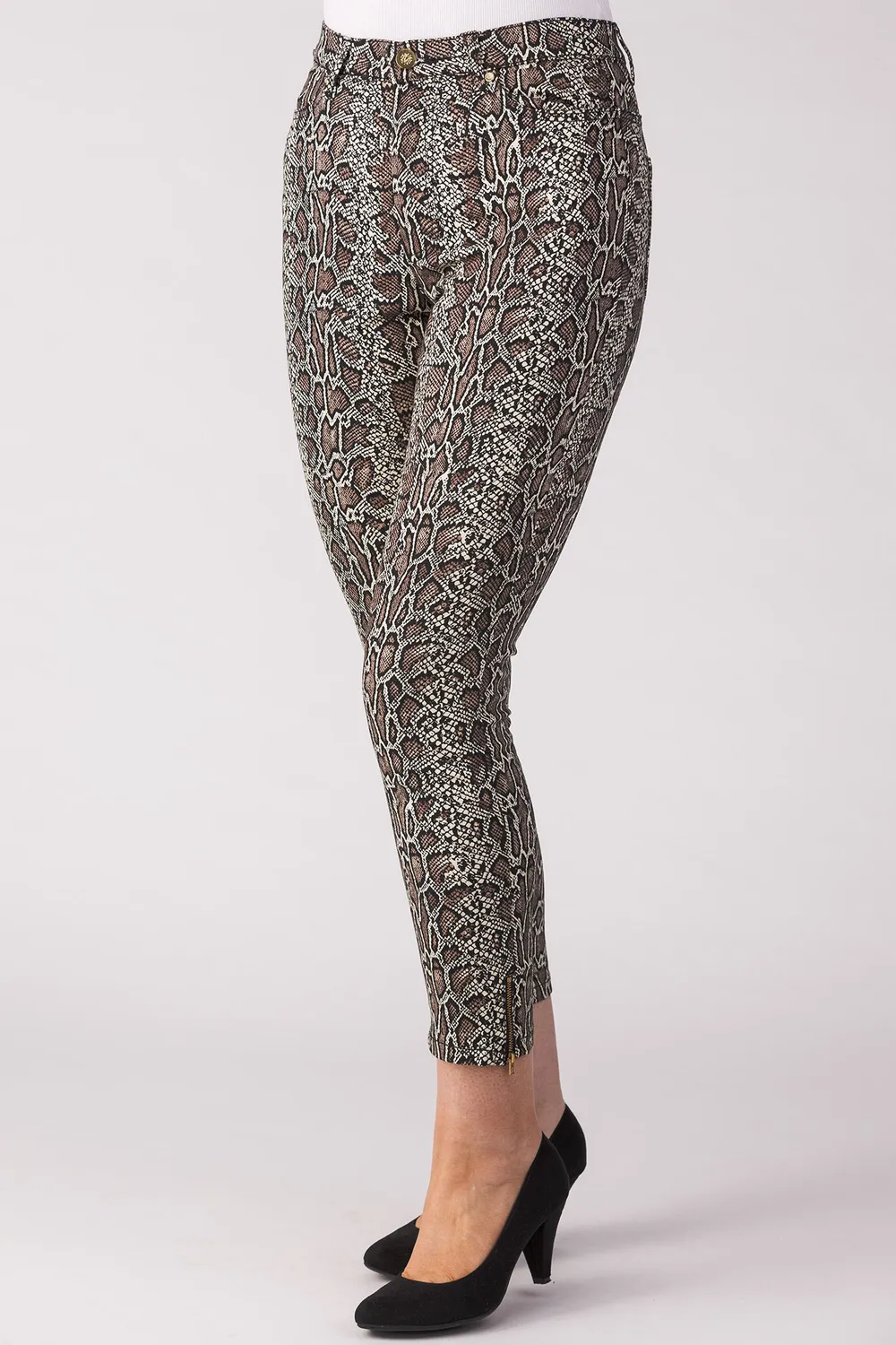 Merrytime 15640-440-62 Super Slim Ankel jeans slange print