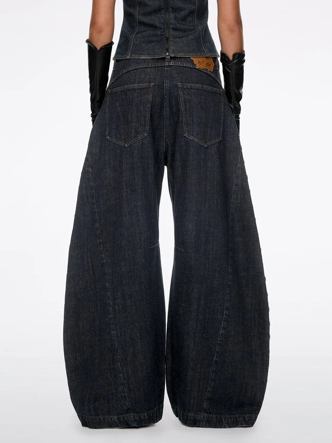 Miss Sixty Napoleon Barrel Jeans blå lav talje