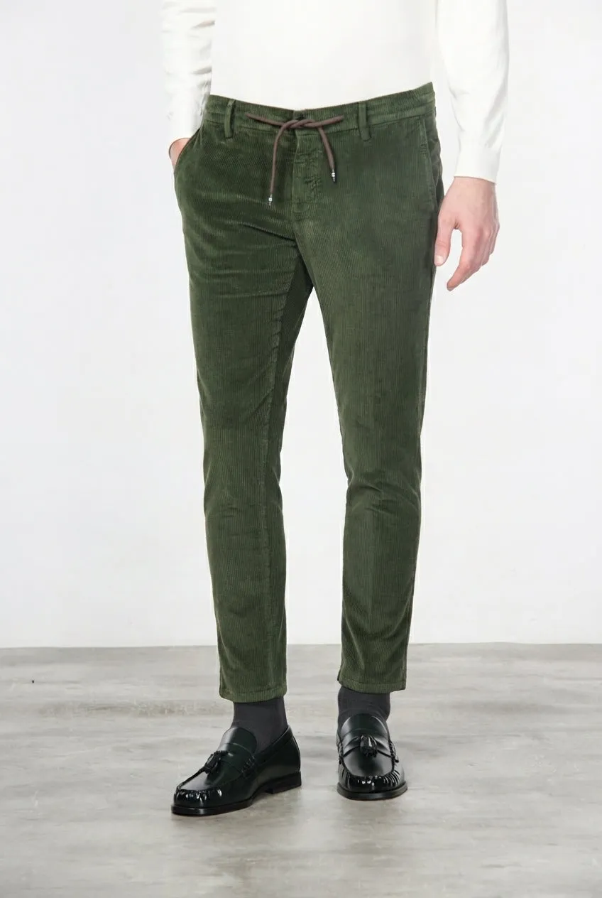 Mason's Milano Jogger chino herre skovgrøn smal fløjl