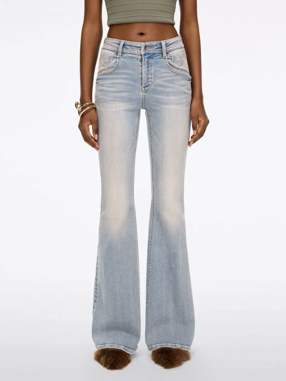 Miss Sixty Bella flare jeans lyseblå super stretch