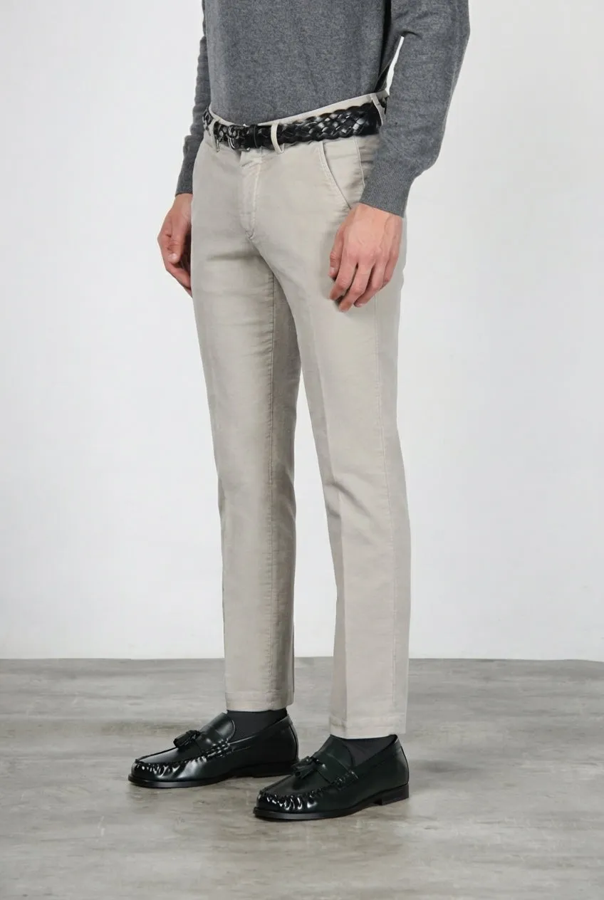 Mason's Torino chino fløjlsbukser grå slim fit
