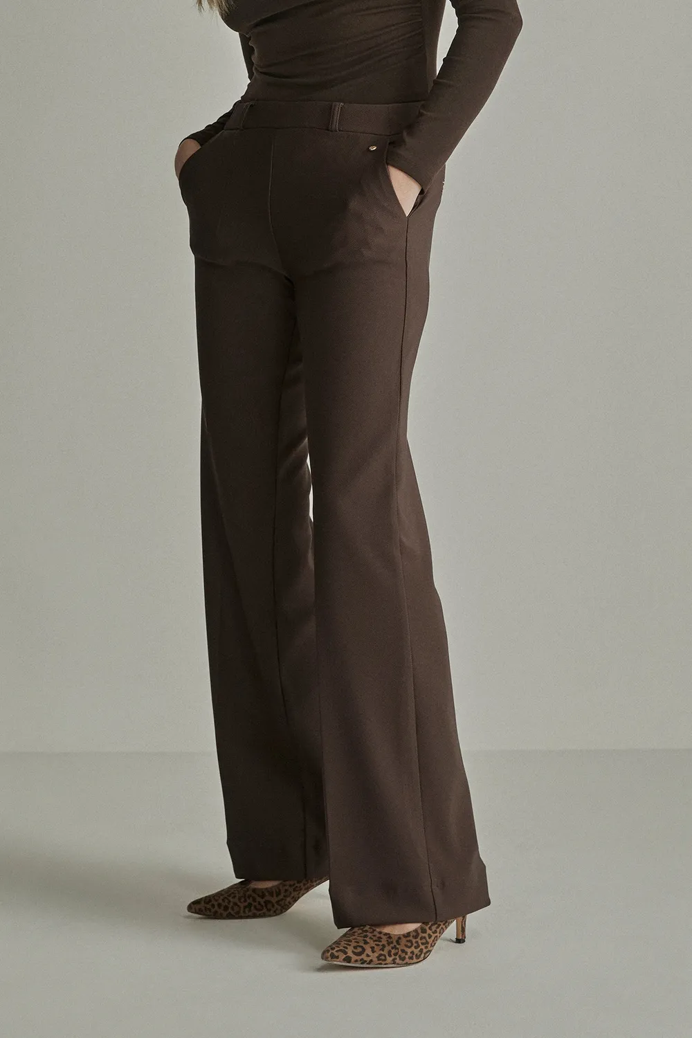 Para Mi Mira Elastic bukser Black pull-on wide