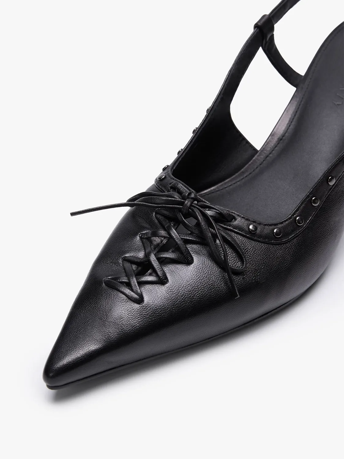 Miss Sixty Studded stiletter sort lammeskind