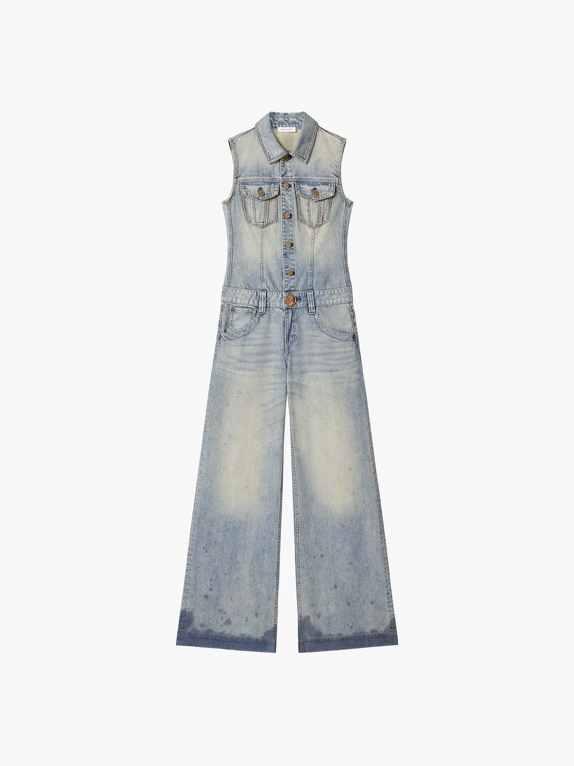Miss Sixty denim buksedragt blue lige ben bomuld