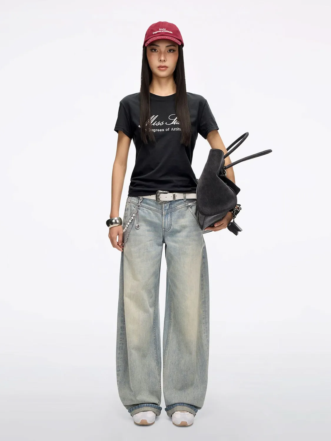 Miss Sixty snøresko sneakers off white patchwork