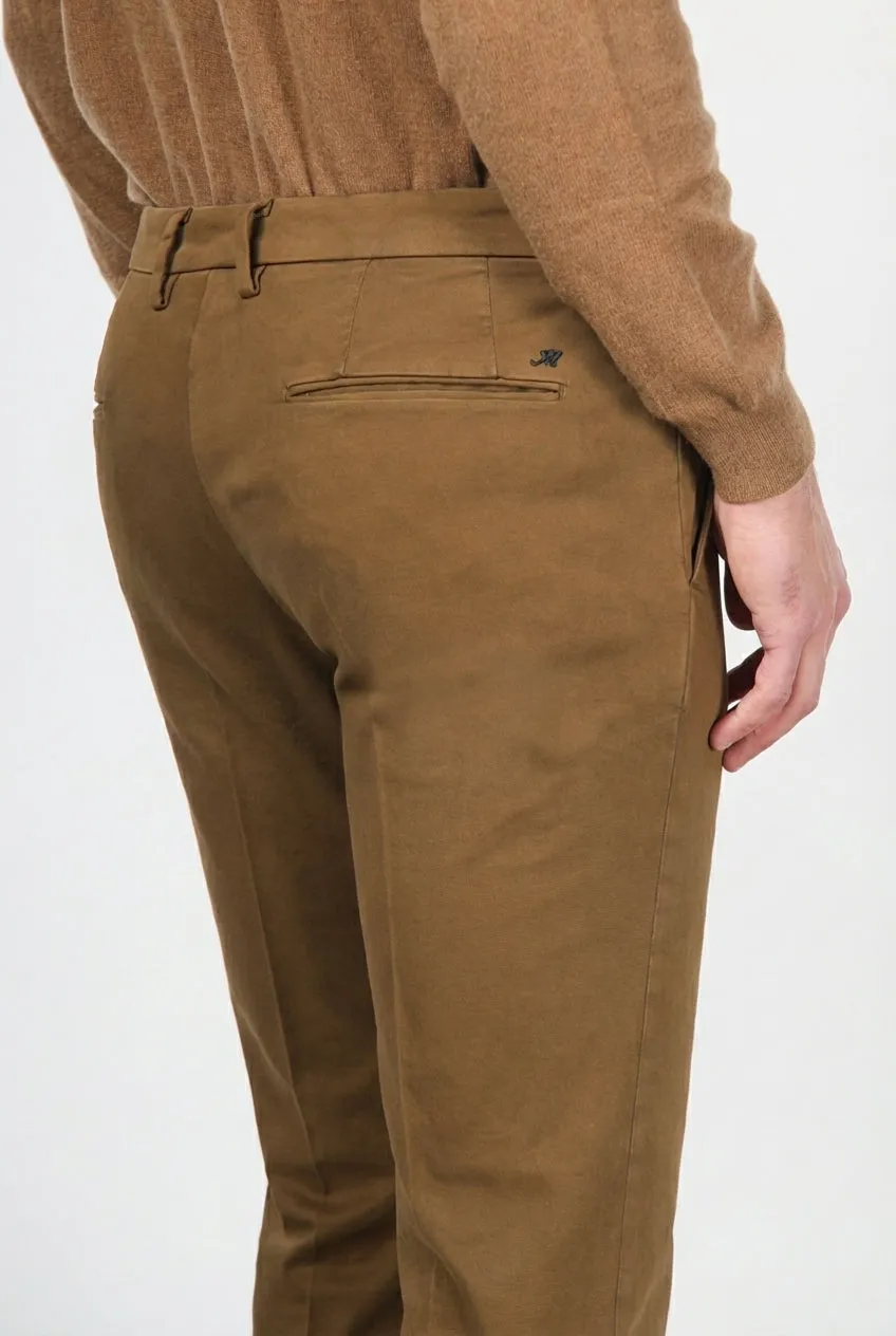 Mason's Torino Flex chinobukser valnød slim fit satin