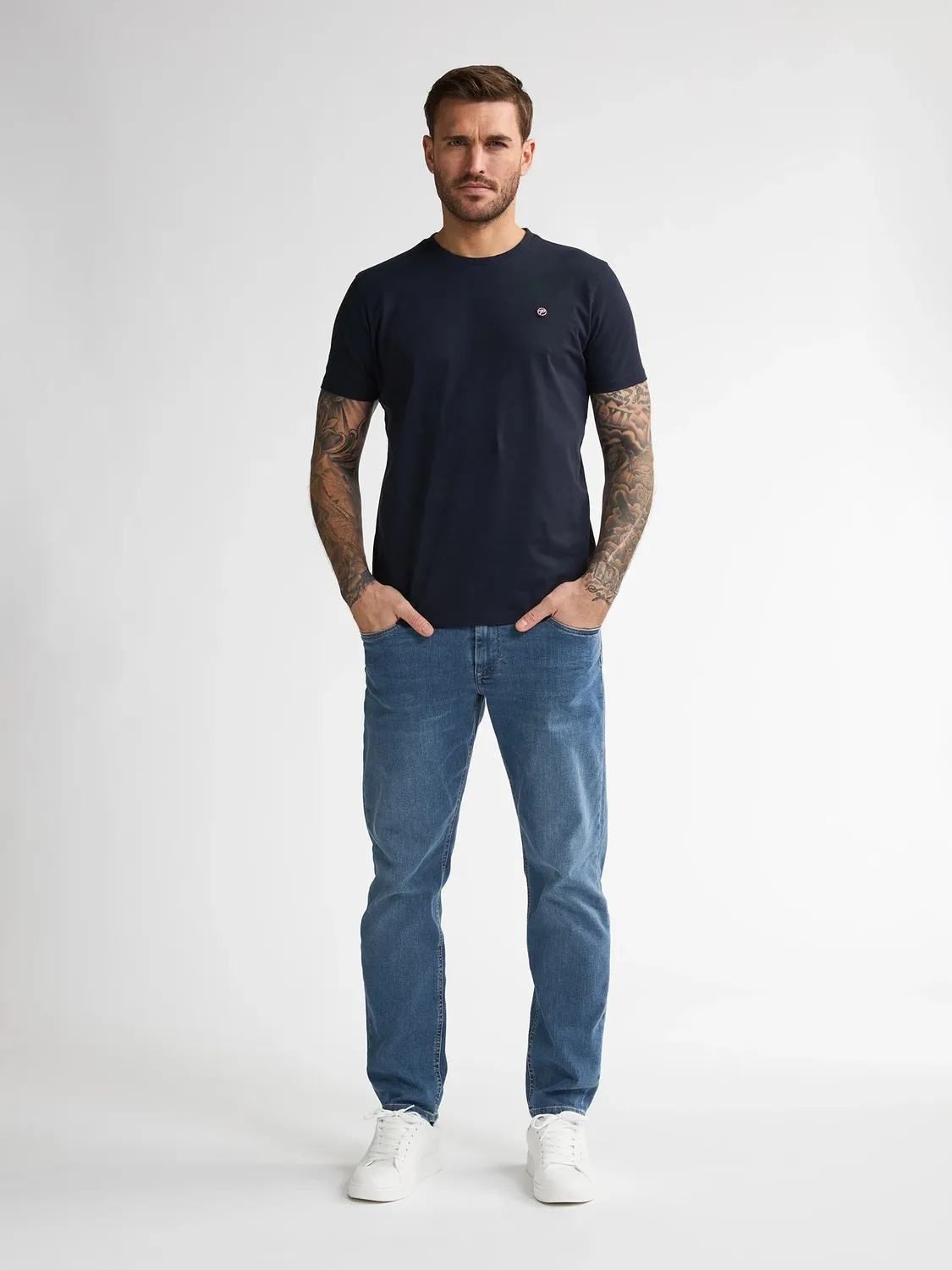 Petrol Russel tapered jeans regular normal talje stretch