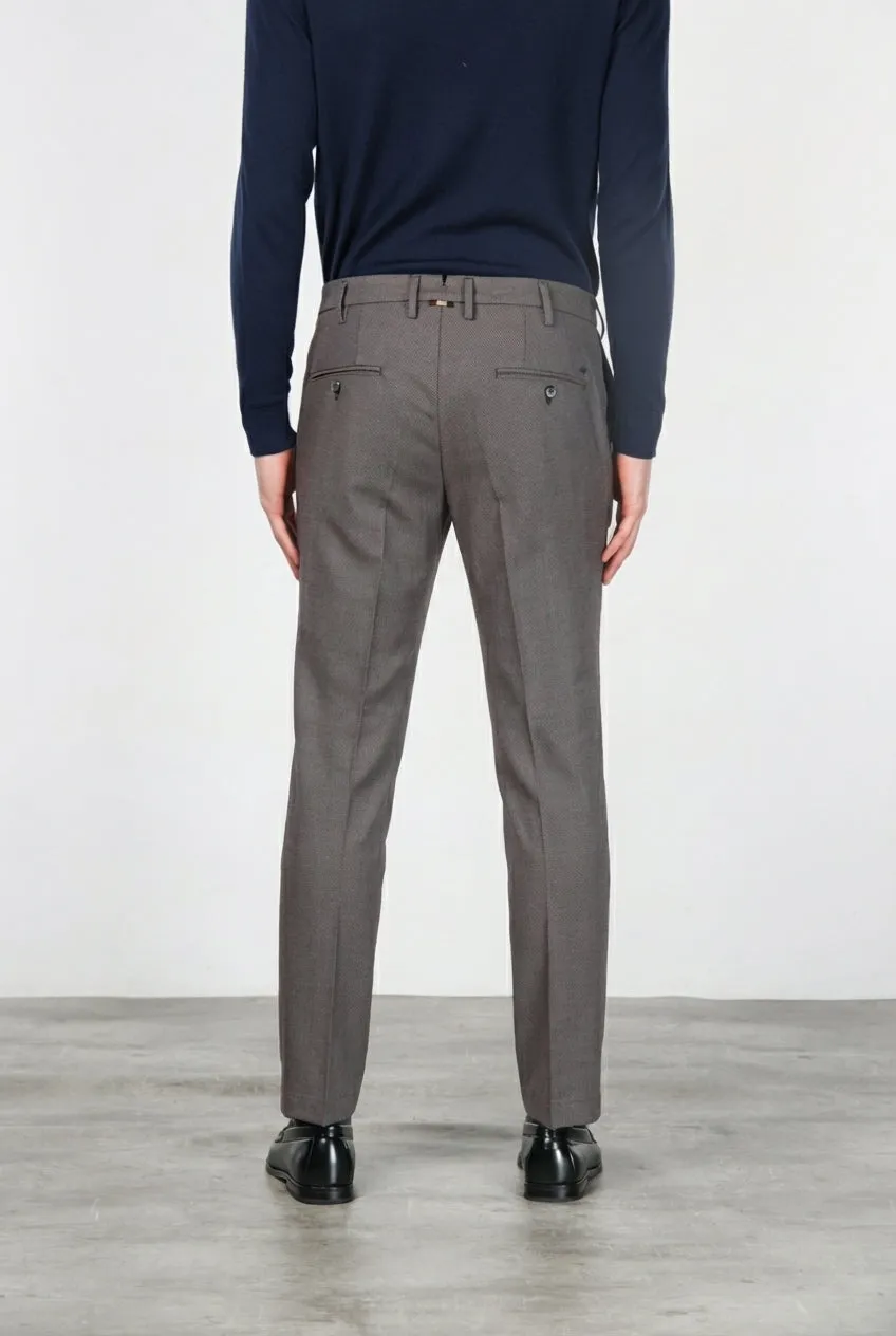 Mason's New York chino bukser mørkebrun birdseye