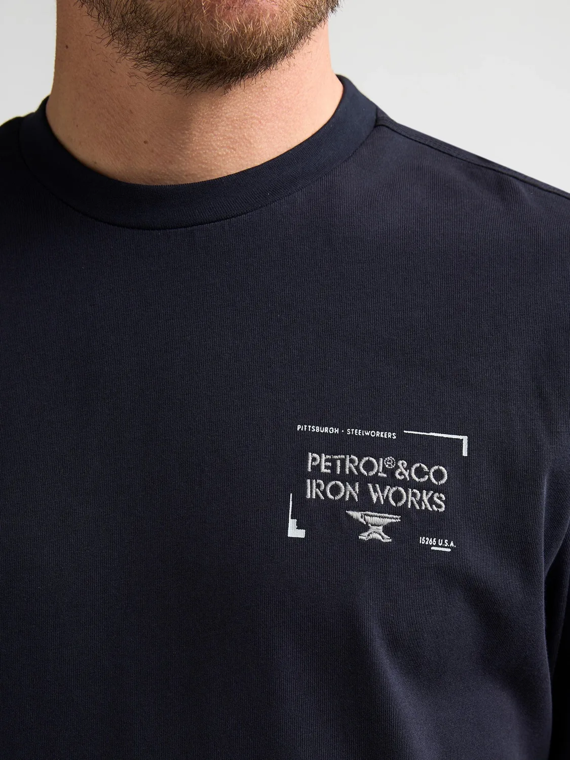 Petrol Industries Forgewall longsleeve Royal Navy herre