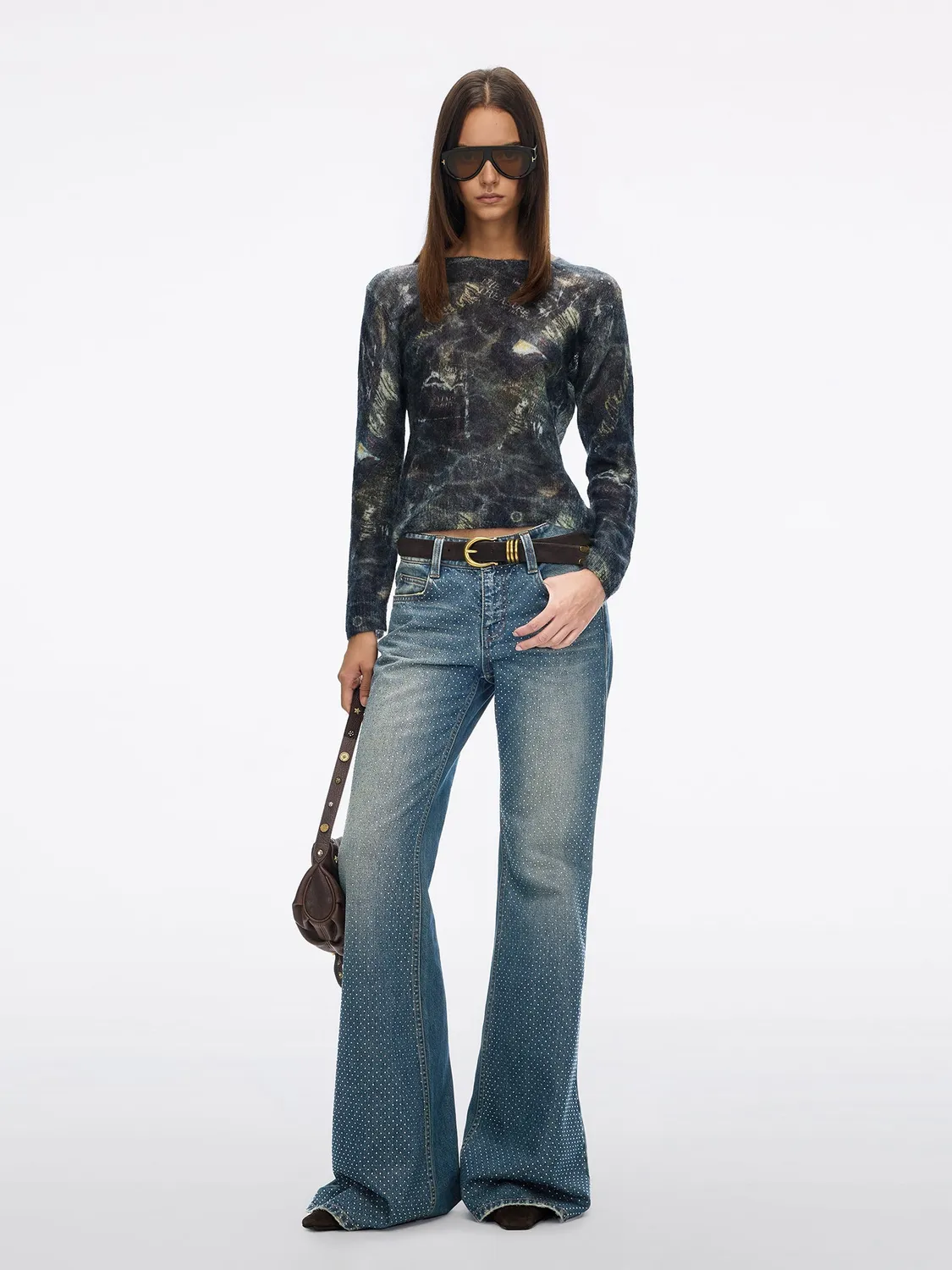 Miss Sixty Suede bælte mørkebrun ruskind