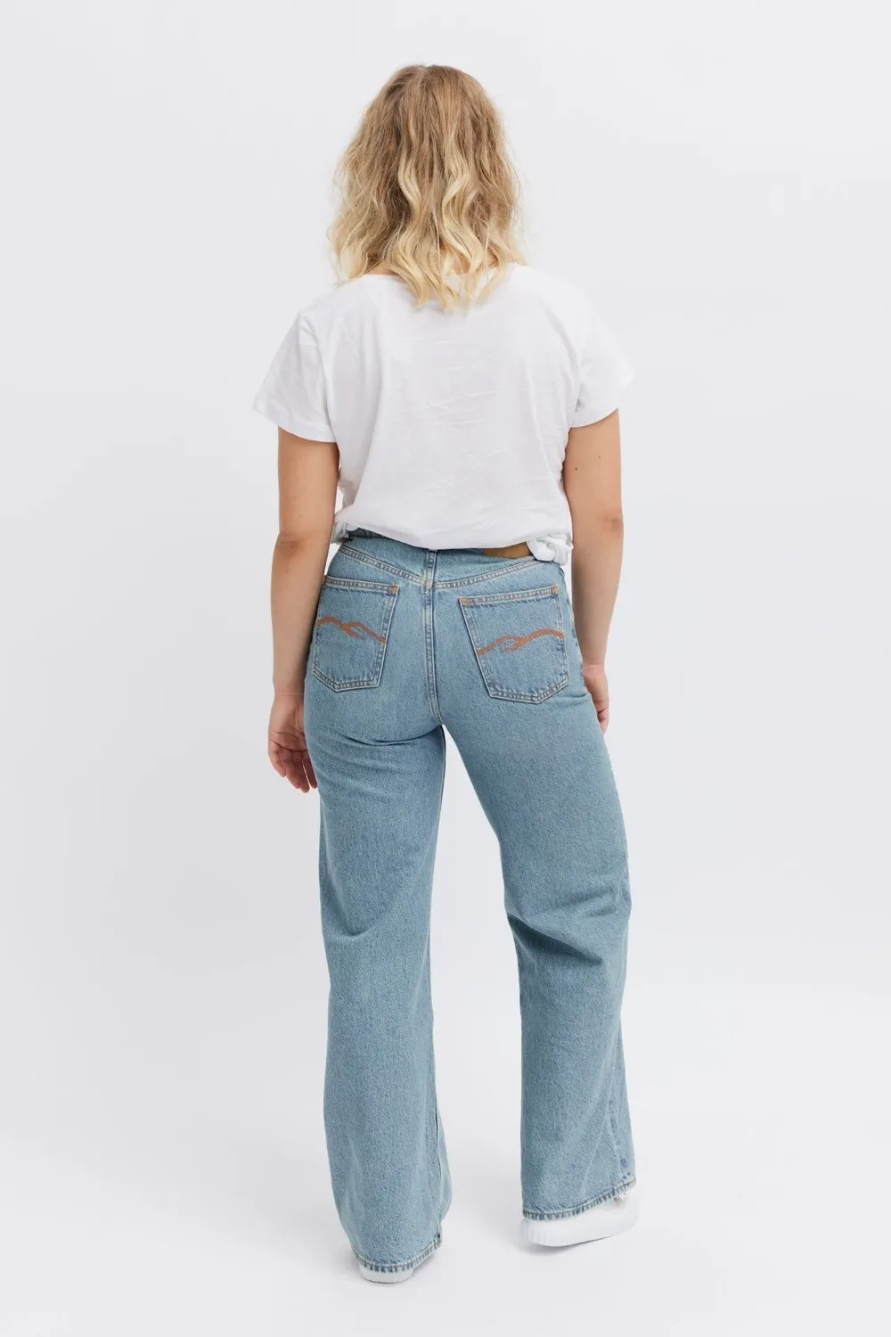 Organsk Wave Ocean Blue jeans Ocean Blue wide leg