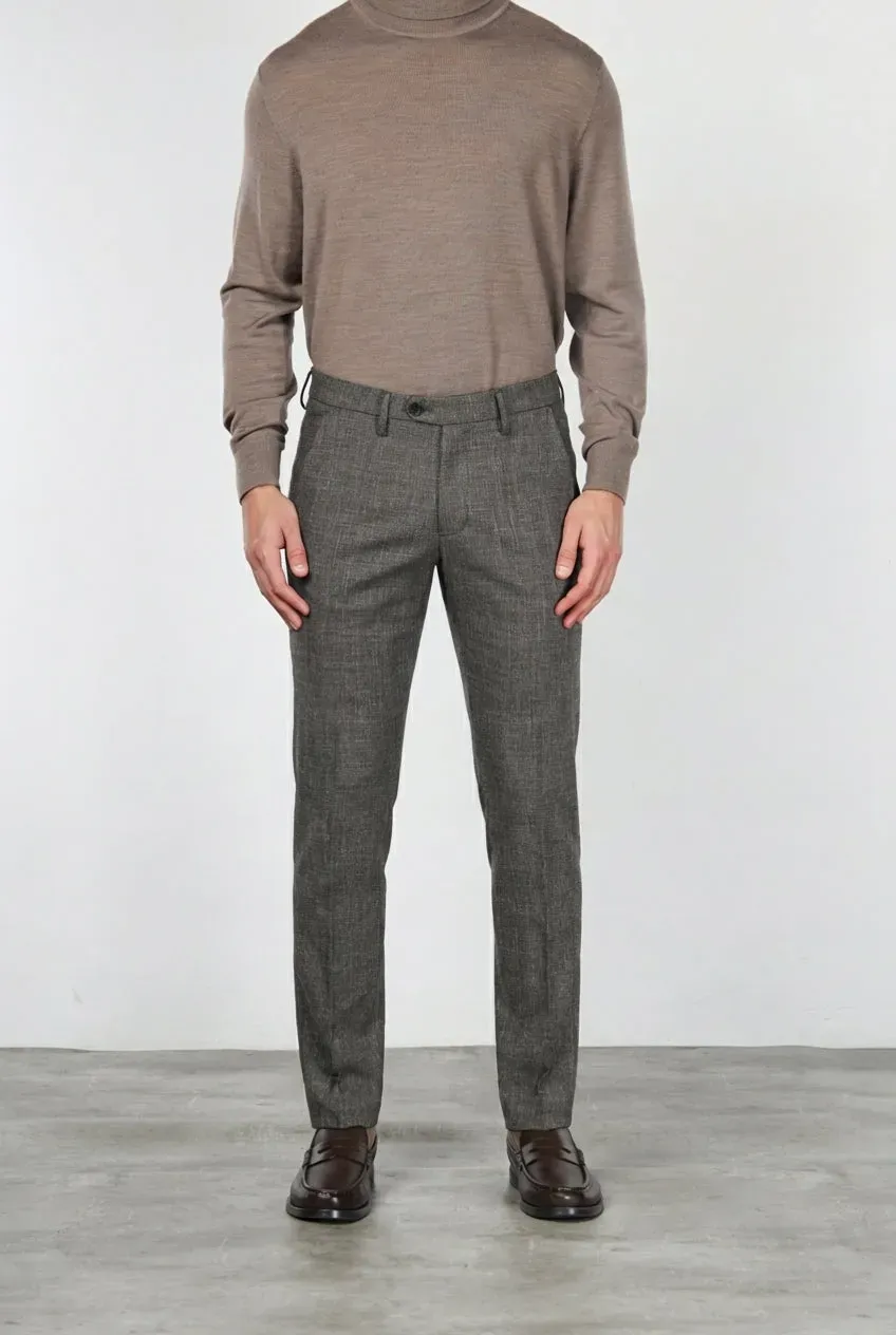 Mason's Torino City chino bukser mørkebrun slim pepita