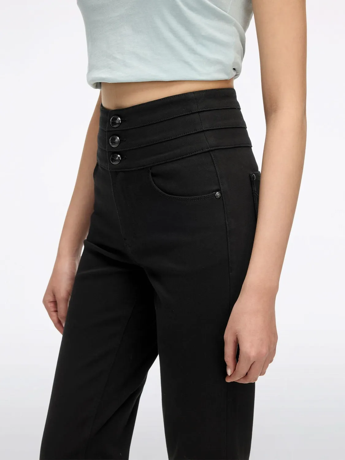 Miss Sixty Straight jeans sort høj talje stretch