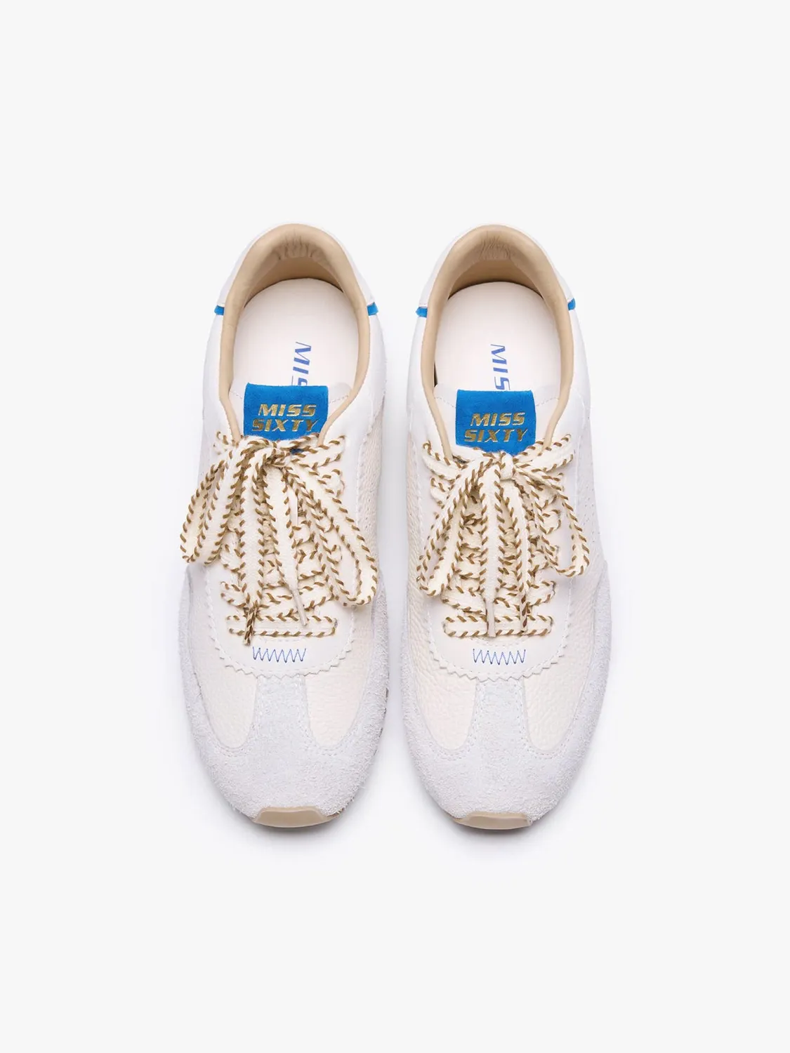 Miss Sixty snøresko sneakers off white patchwork