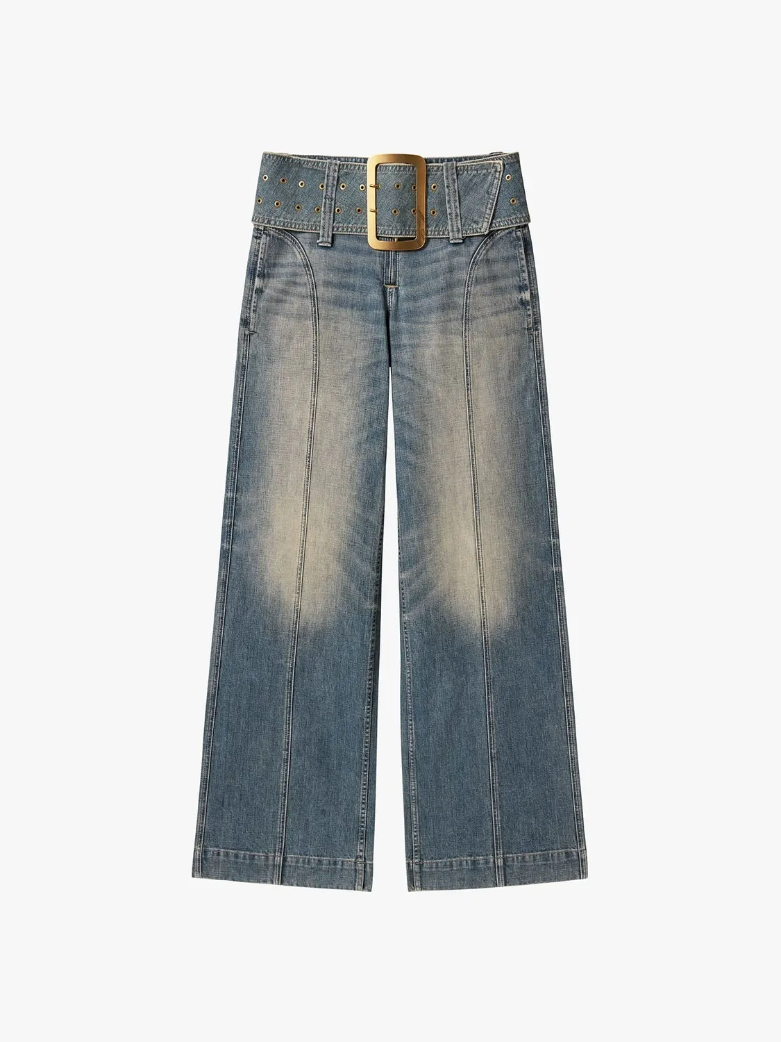 Miss Sixty Wide-Leg jeans mellemblå bælte