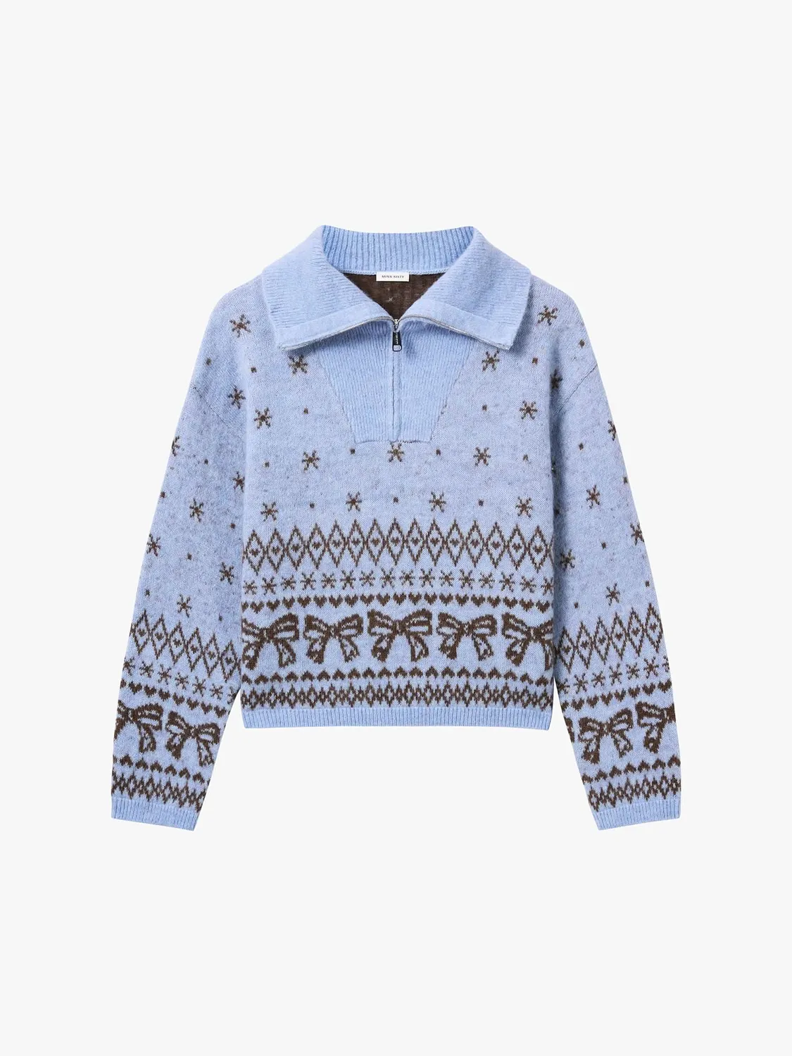 Miss Sixty alpakablend strik blå brun Fair Isle