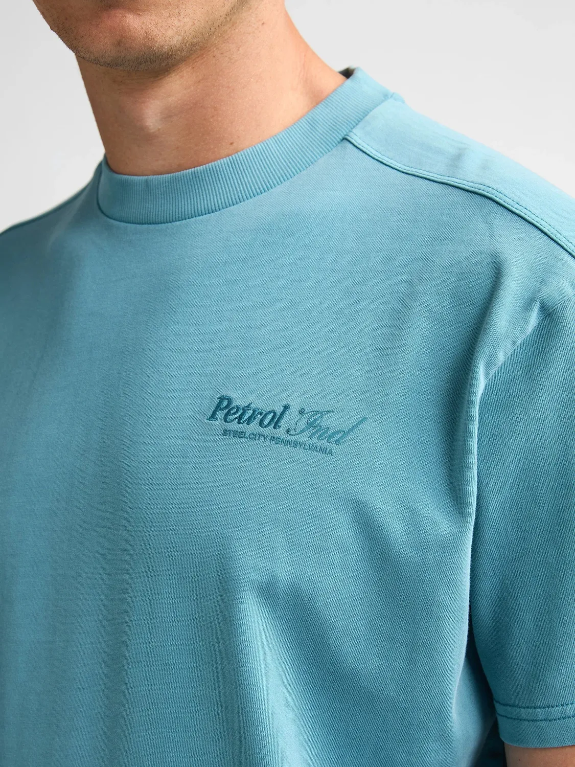 Petrol Industries Tanner T-shirt Iron Blue bomuld