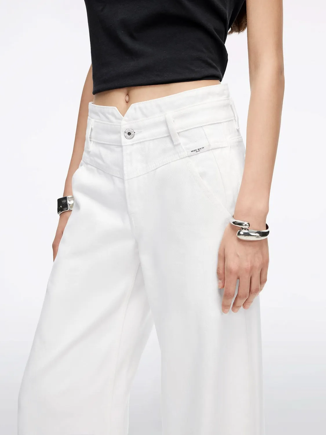 Miss Sixty Alice barrel jeans hvid løs hverdagsfacon