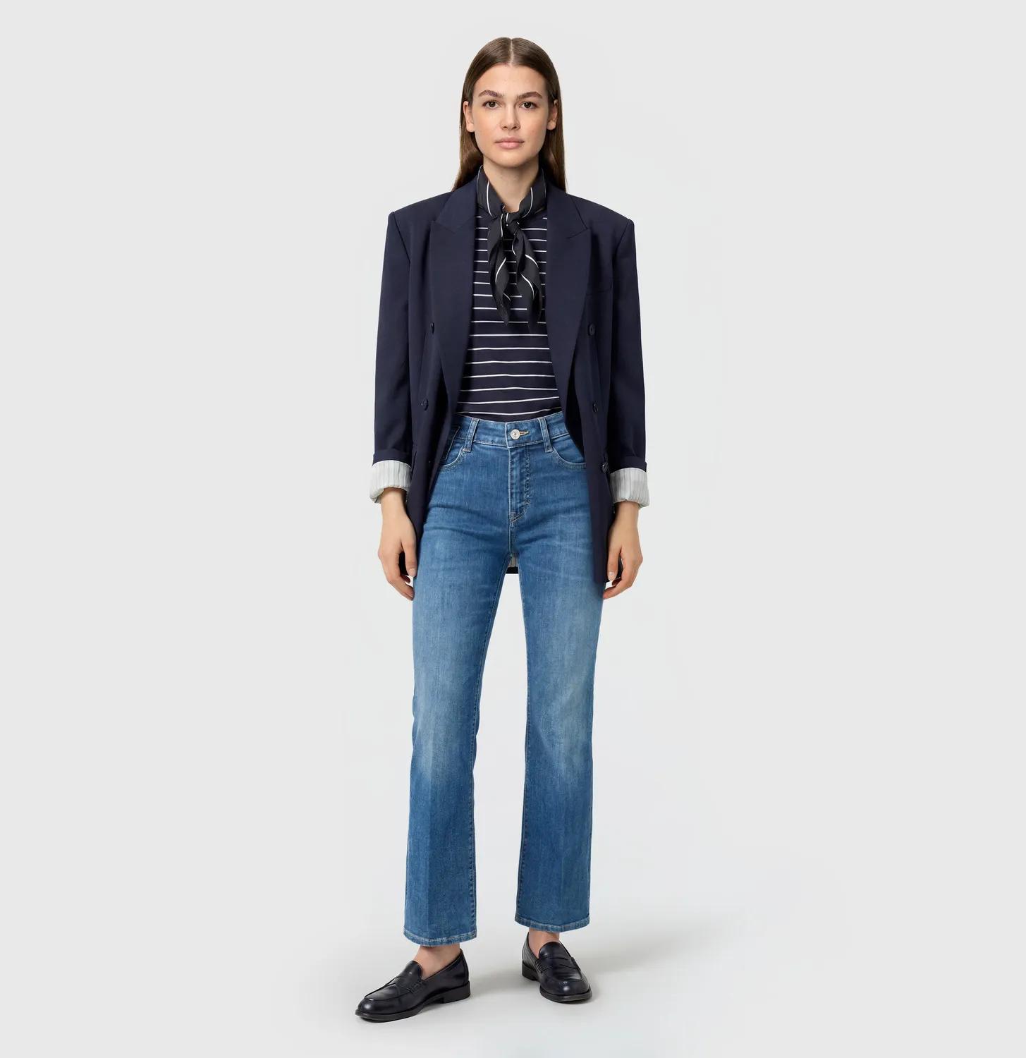MAC Laura 5225 jeans blå flared fit