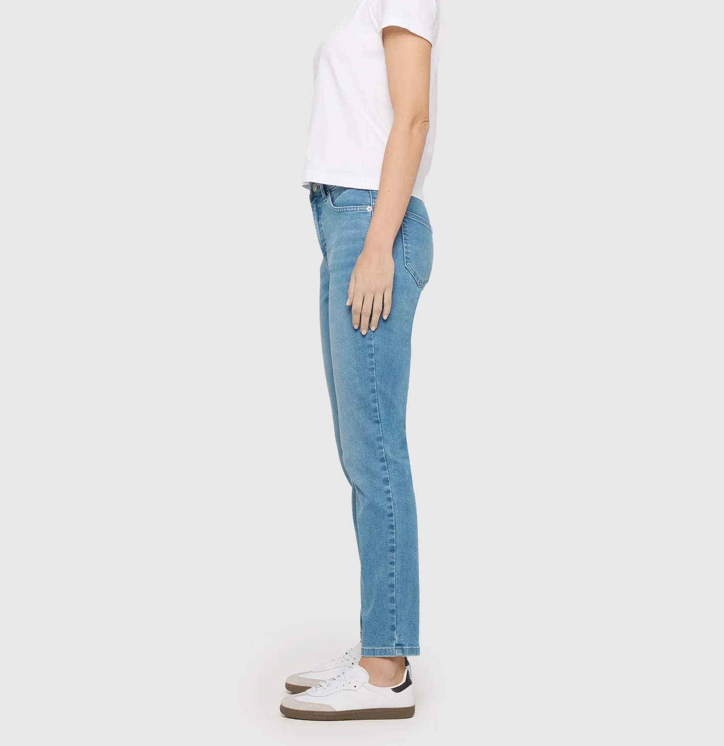 MAC Melanie 5040 jeans mellemblå straight