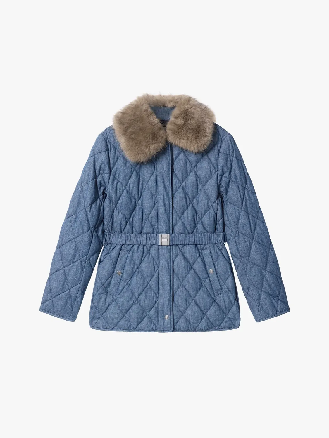 Miss Sixty denim pufferjakke middle blue dun
