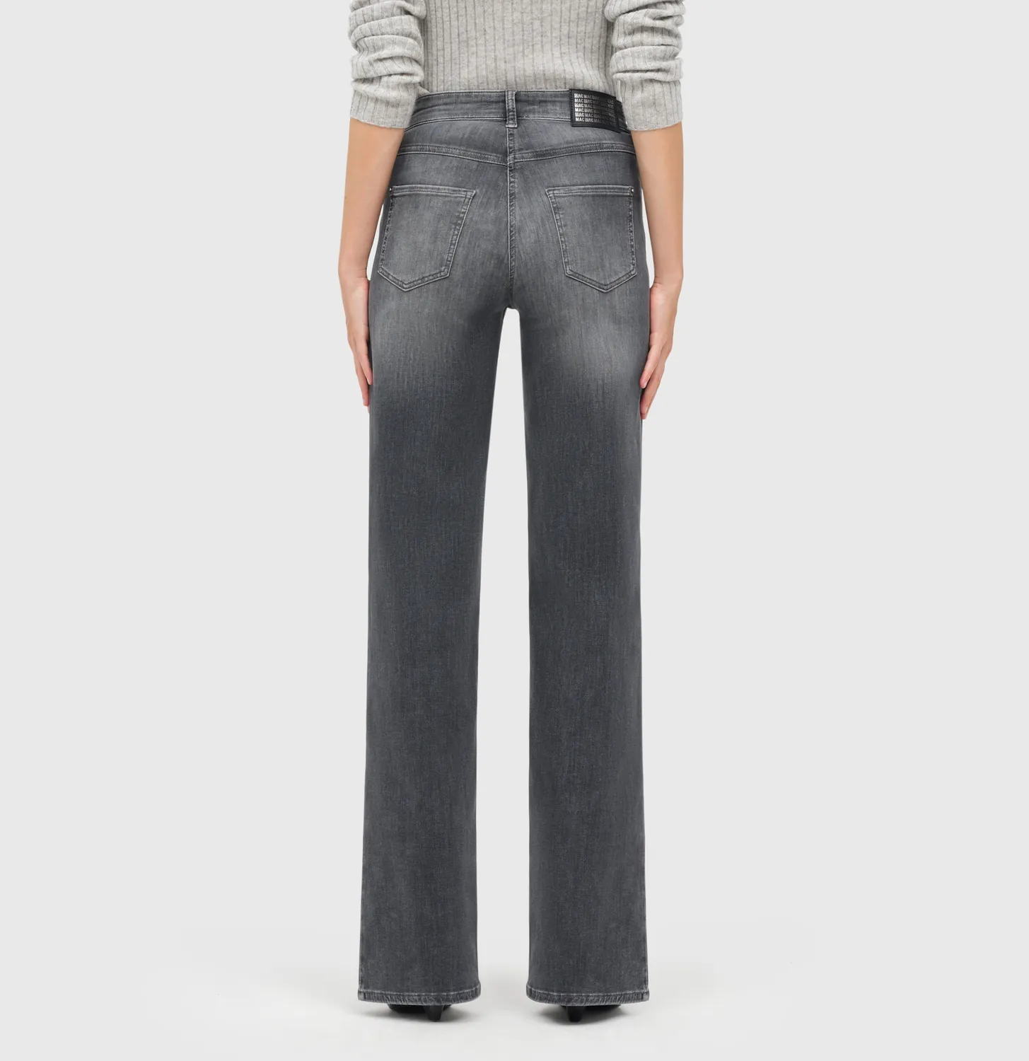 MAC Wide 5228-90-0387L jeans grå wide fit