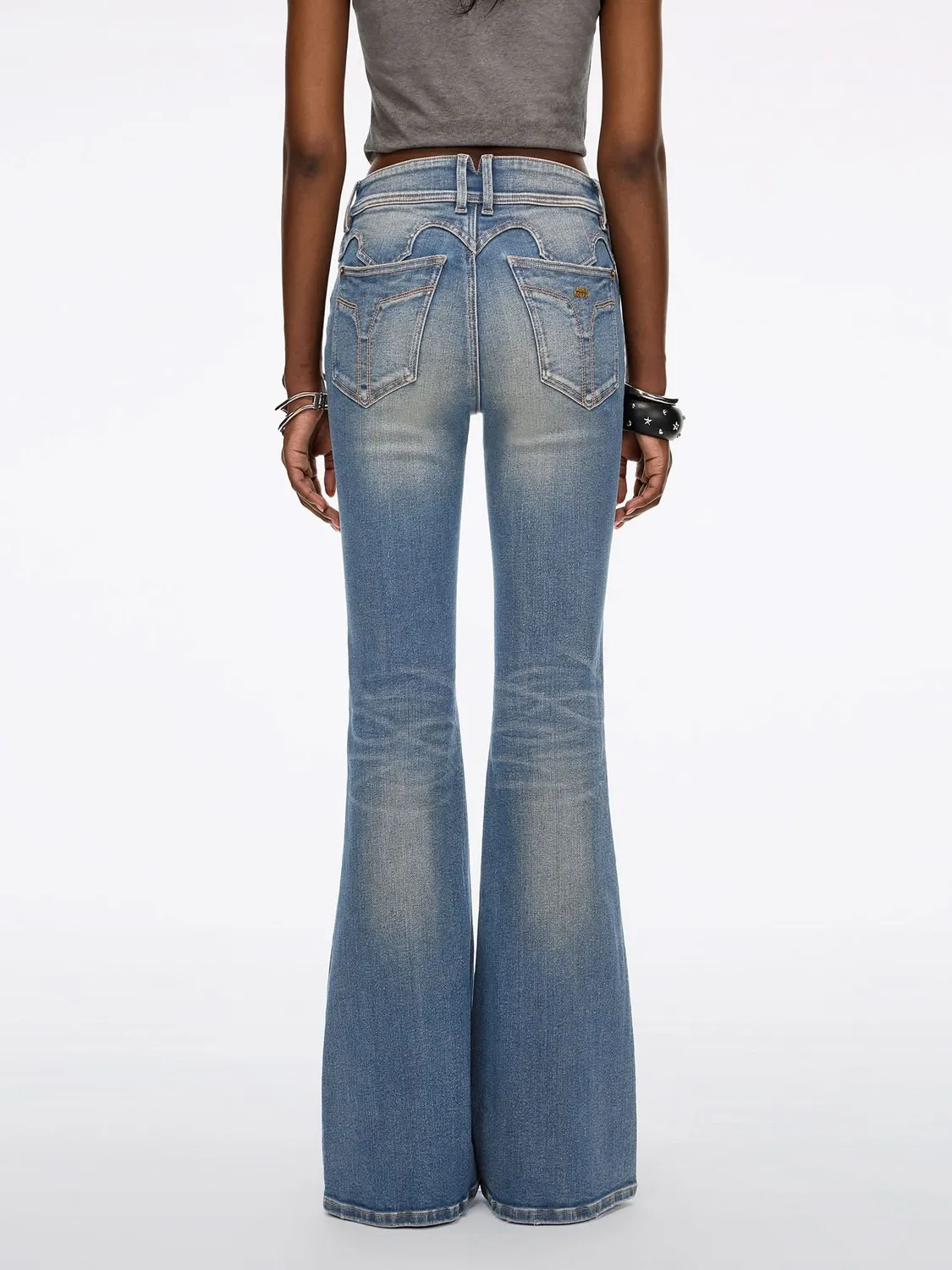 Miss Sixty Bella flare jeans mørkeblå super stretch