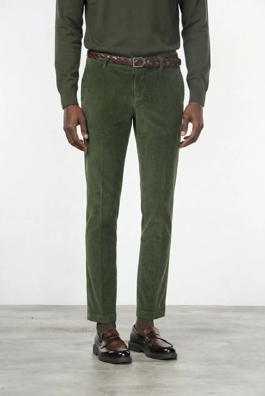 Mason's Milano chinos extra slim skovgrøn fløjl
