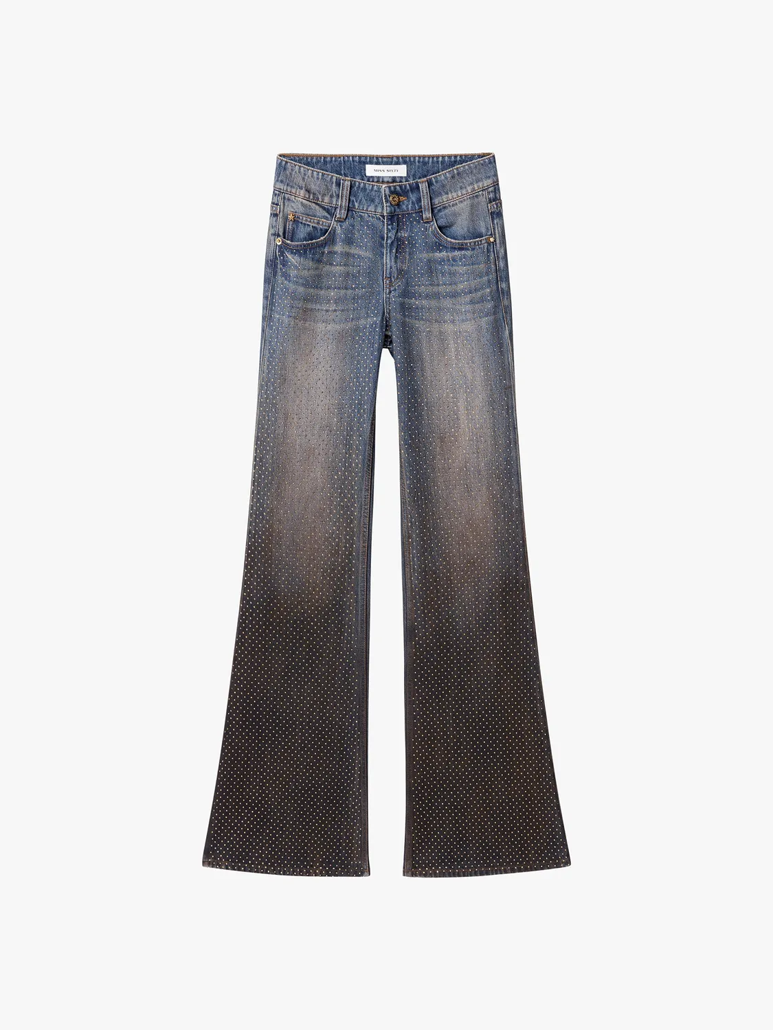 Miss Sixty Gradient Rhinestone flare jeans vintage med sten