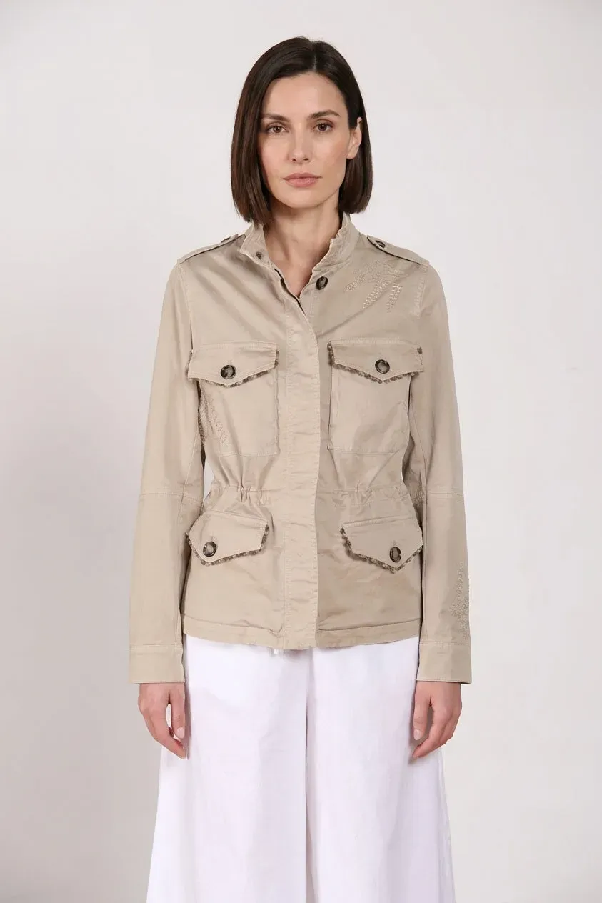 Mason's Eva jakke beige blomsterbroderi