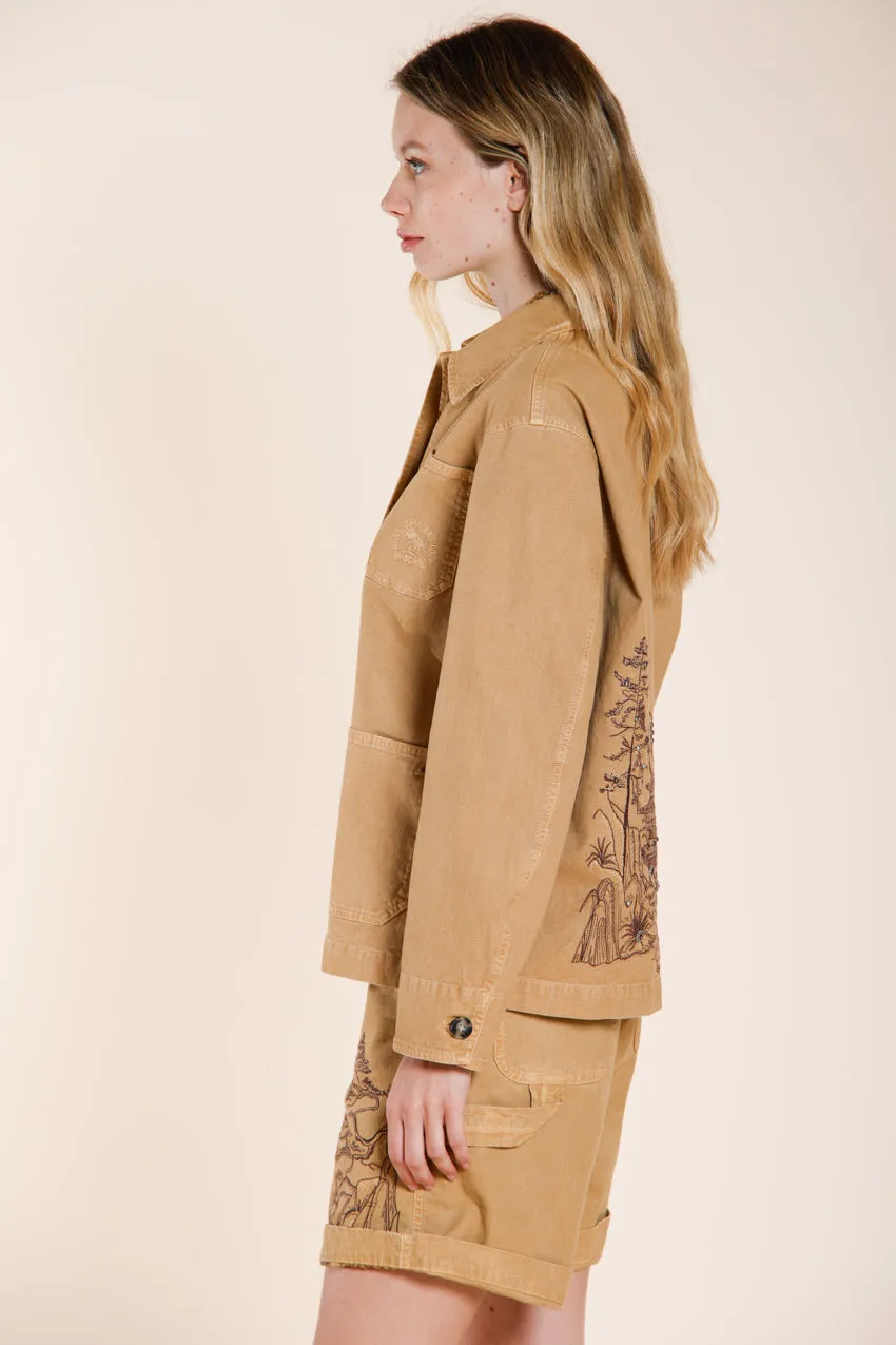 Mason's Irma Pockets jakke mørkebeige panama