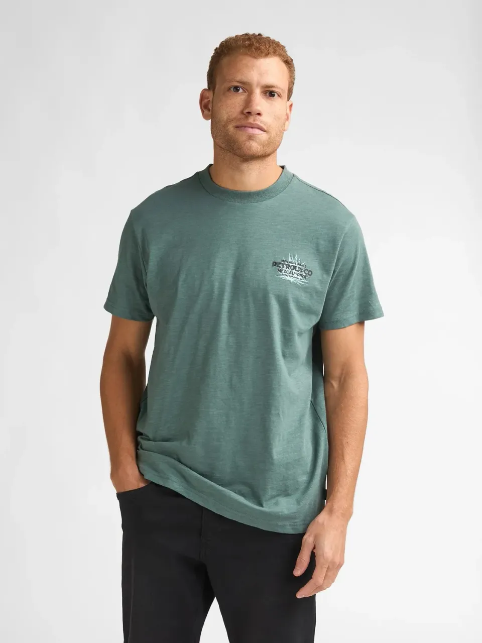Petrol Industries FuegoSur T-shirt herre rygprint grøn