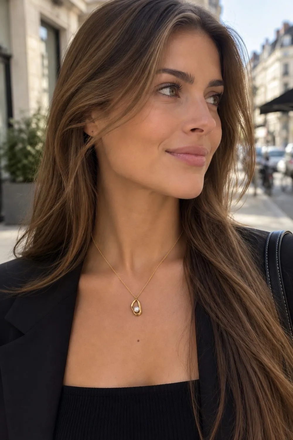 Organsk Pearl Drop halskæde guld perlevedhæng