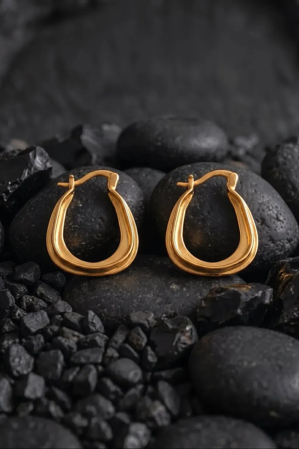 Organsk Coast Hoop øreringe guld blanke