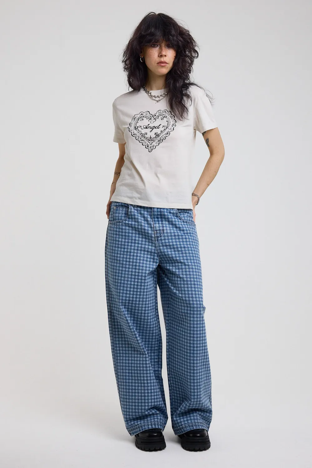 The Ragged Priest Angel Heart Graphic Baby T-shirt offwhite