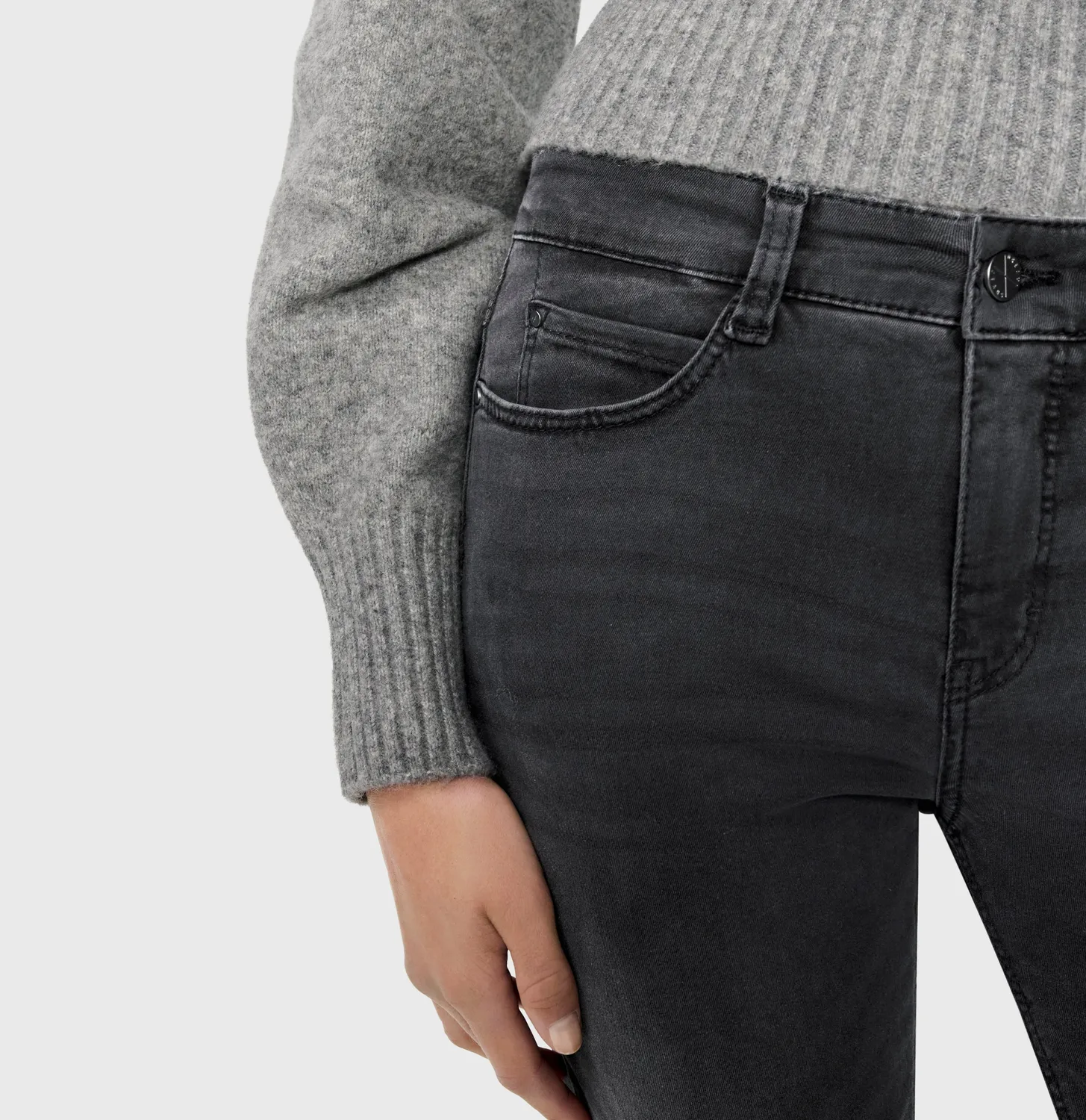 MAC Dream 5401-90-0355L jeans grå straight fit