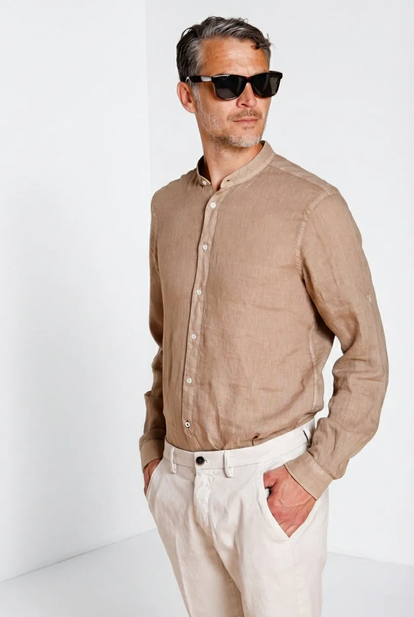 Mason's Porto herreskjorte beige 100% hør