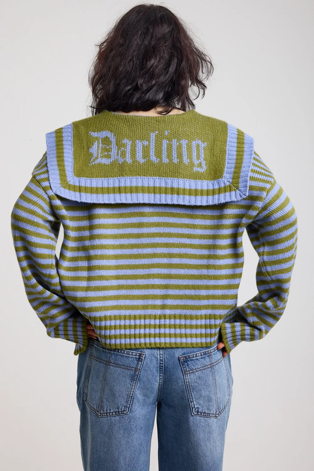 THE RAGGED PRIEST Darling Stripe cardigan grøn-lilla