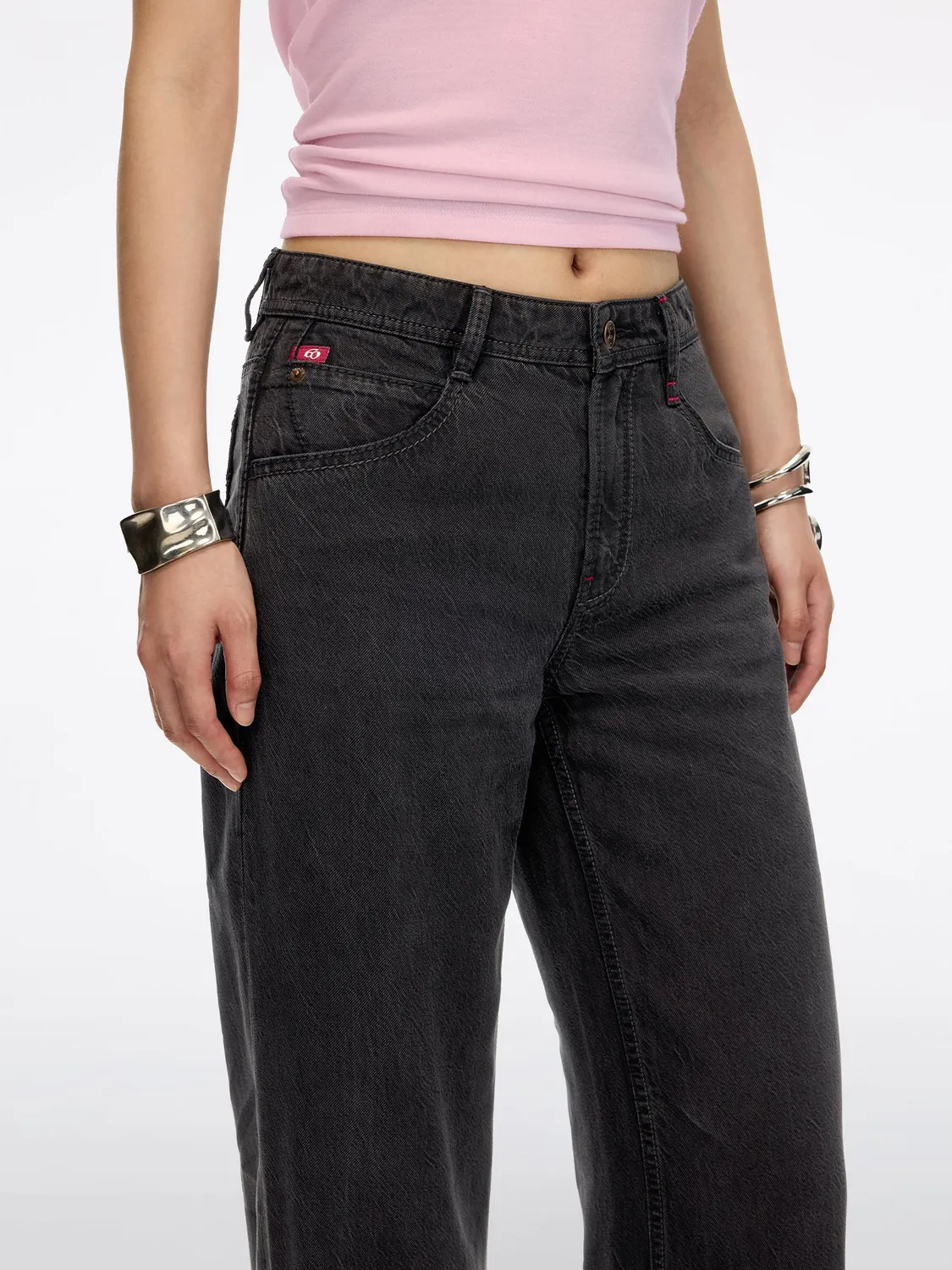 Miss Sixty Anni mid rise straight jeans black fog