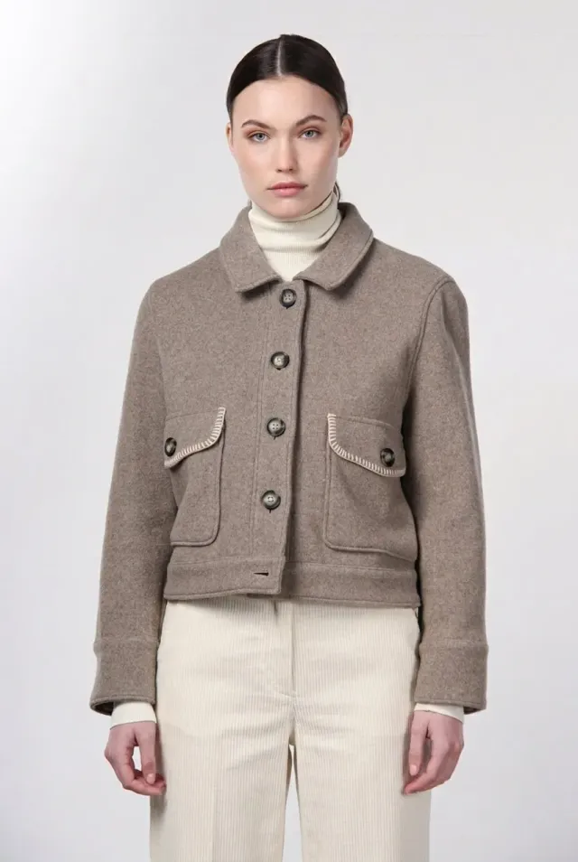 Mason's Odette uldjakke beige dame uld