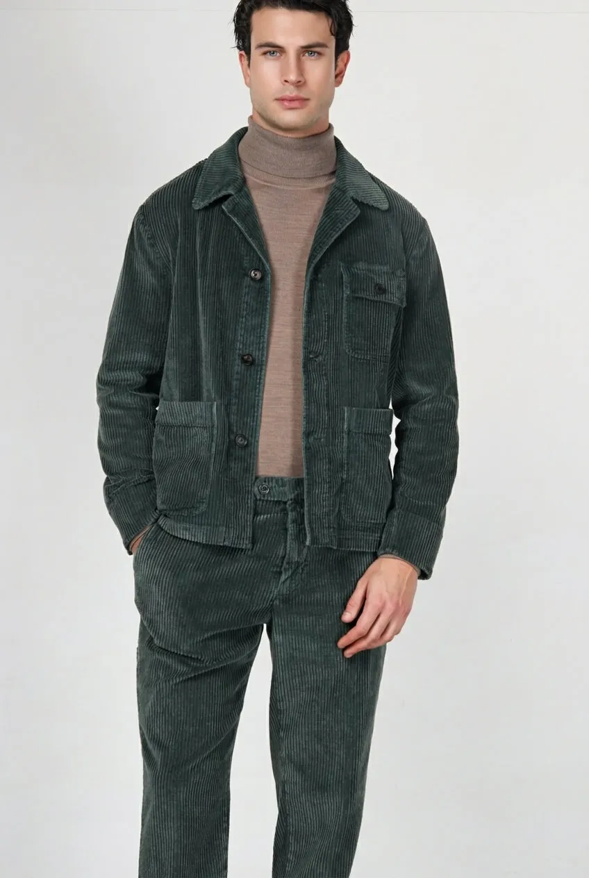 Mason's Work Jacket overshirt mørkegrøn fløjl
