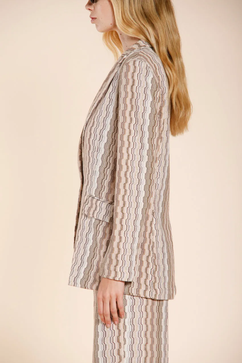Mason's Irene blazer beige stribet jersey