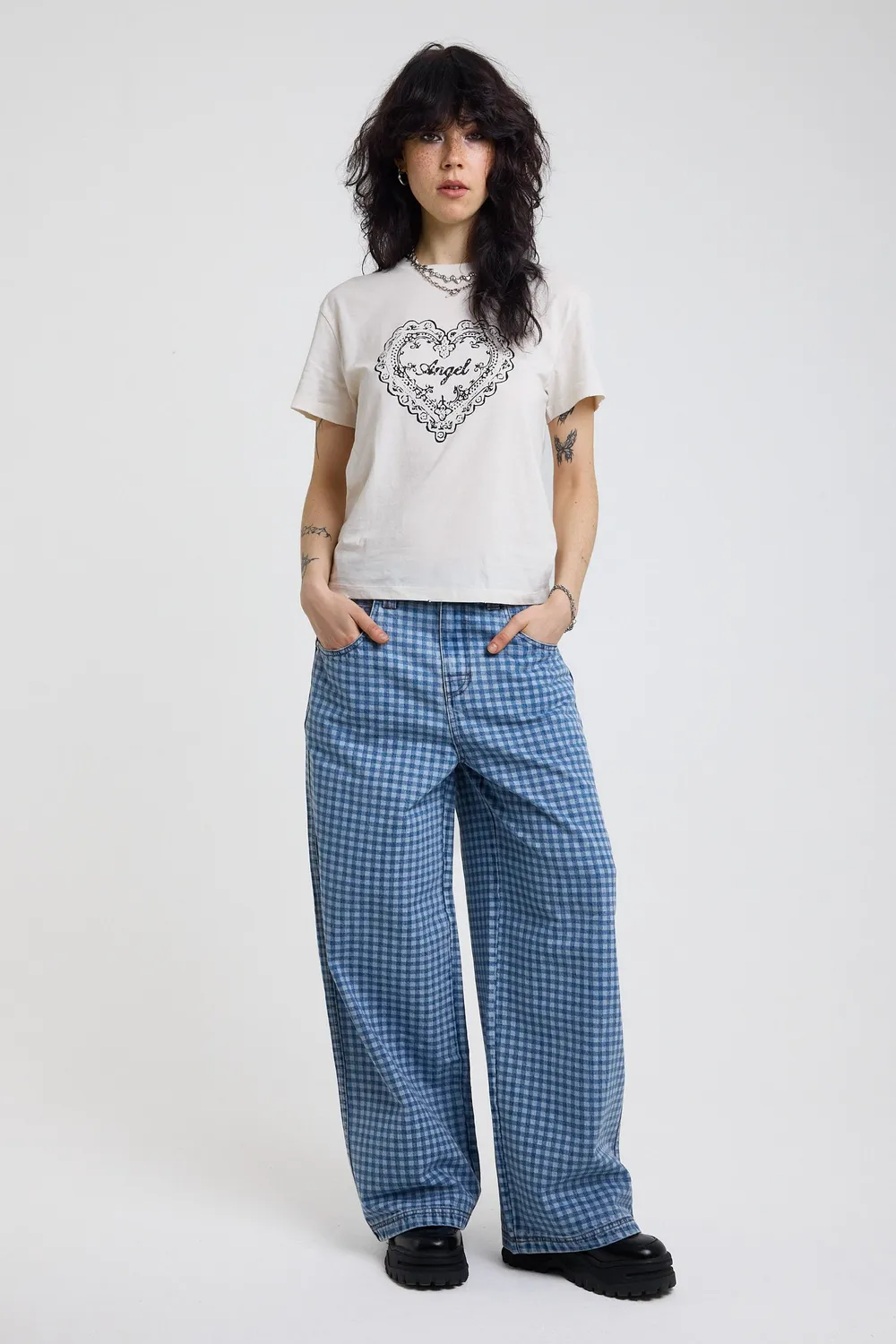 The Ragged Priest Angel Heart Graphic Baby T-shirt offwhite