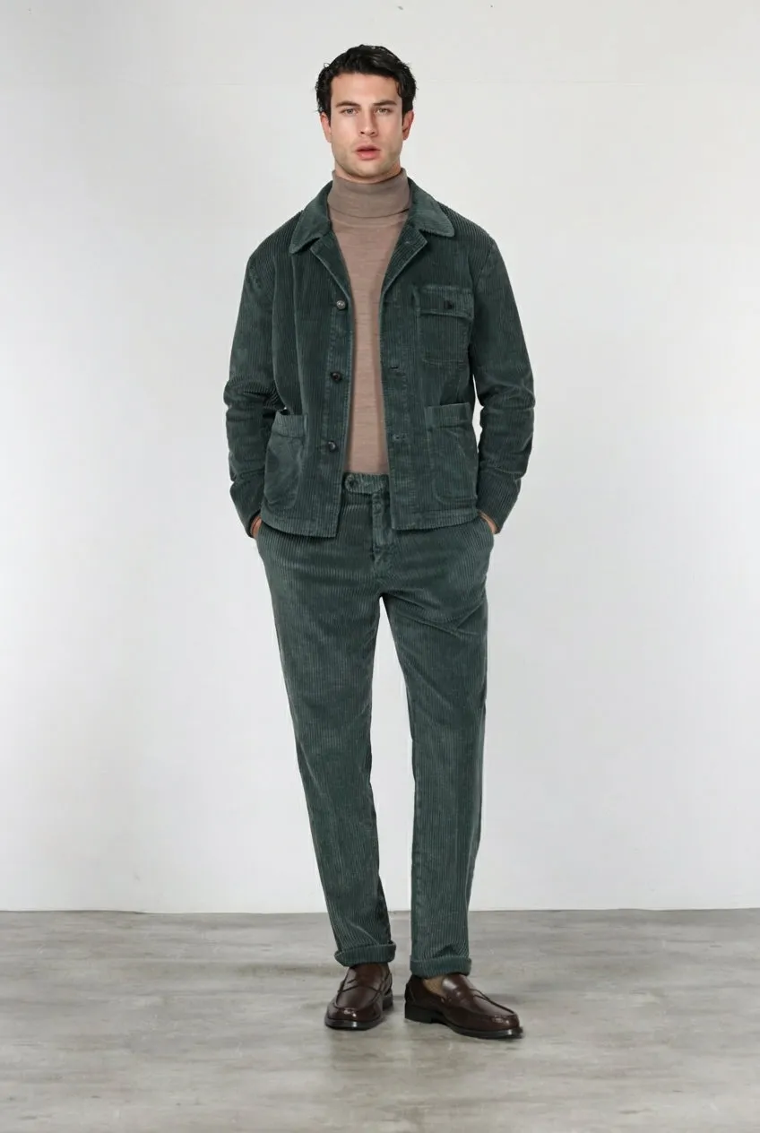 Mason's Work Jacket overshirt mørkegrøn fløjl