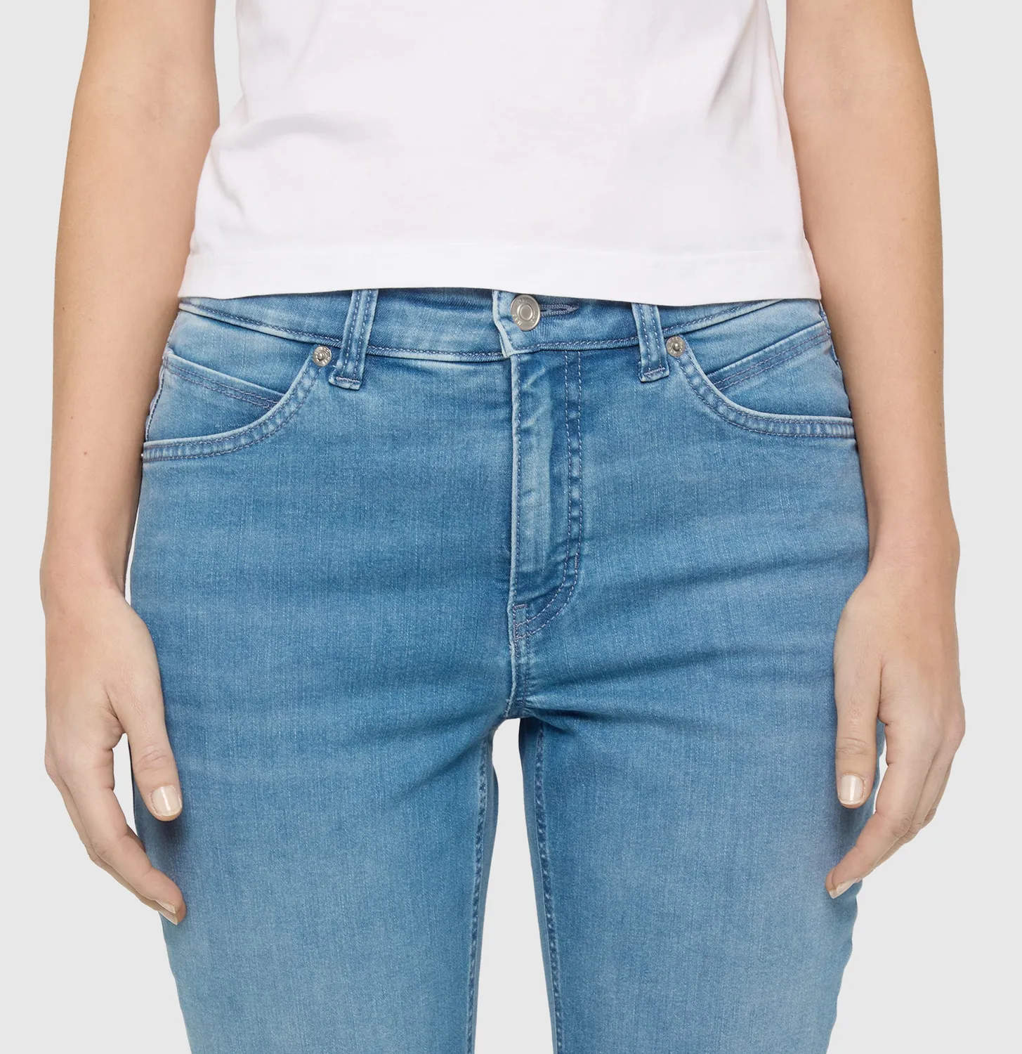 MAC Melanie 5040 jeans mellemblå straight