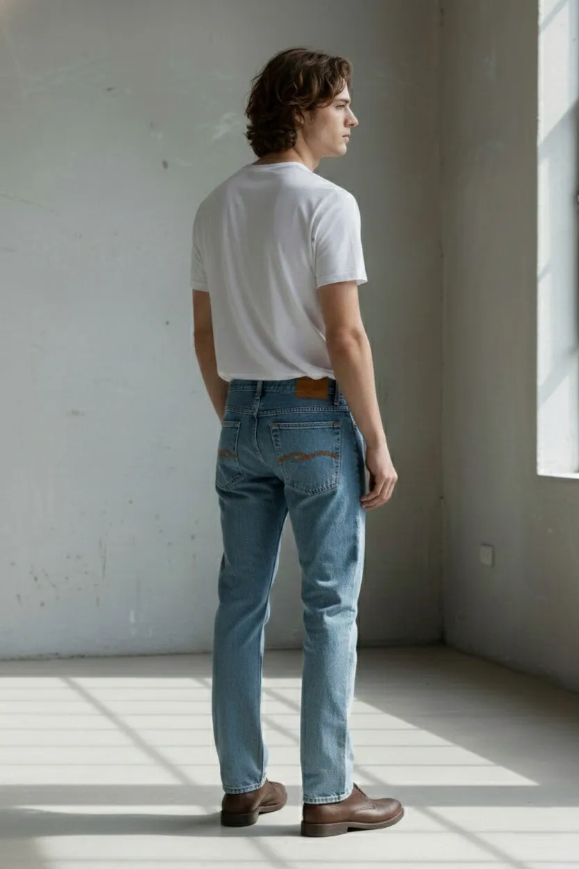 Organsk Element Arctic Classic jeans lyseblå straight