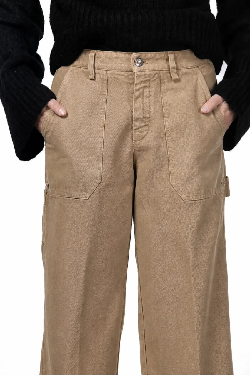 Mason's Dallas Wide chinobukser mørk beige straight