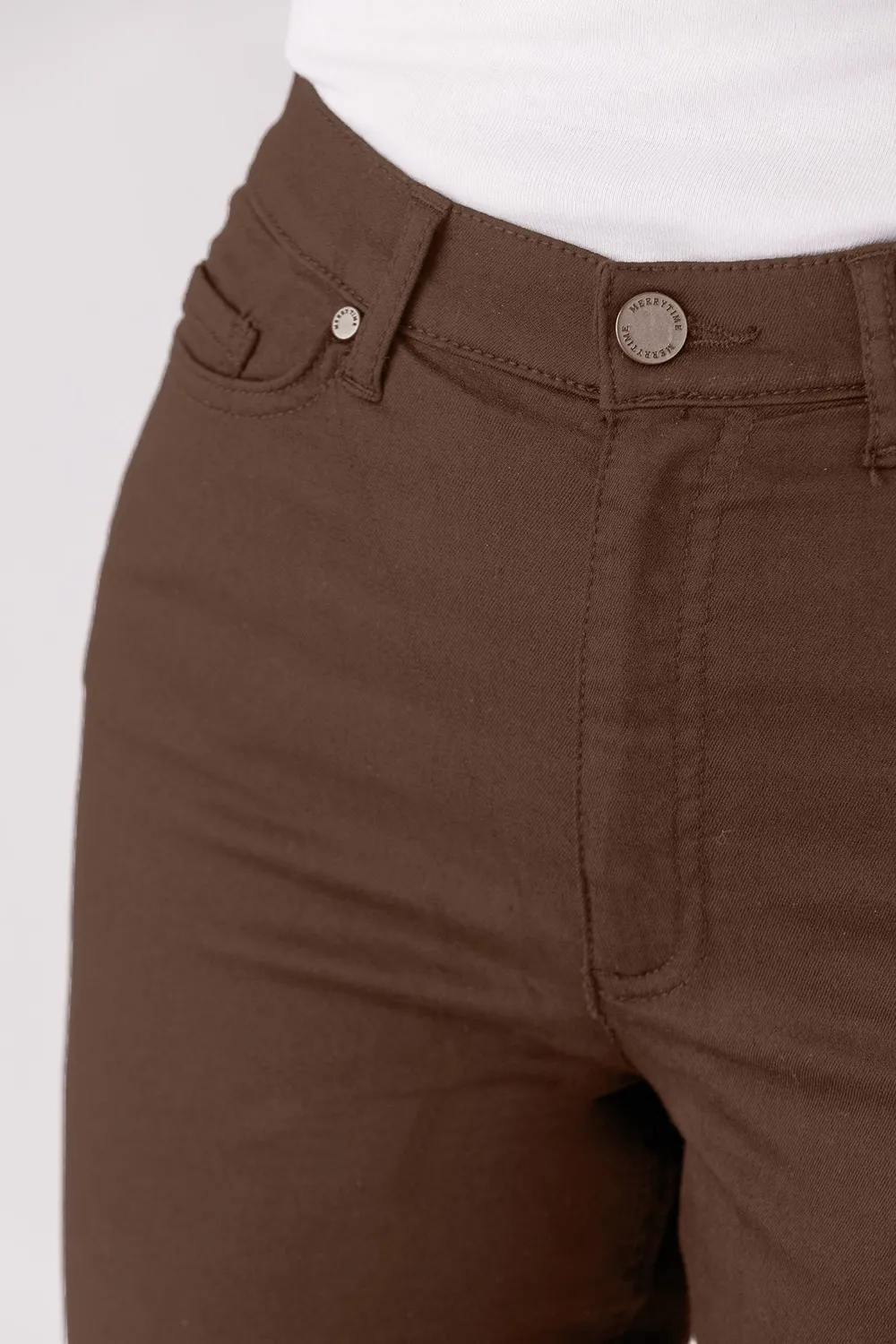 Merrytime Emma Super Slim jeans chocolate torte brun