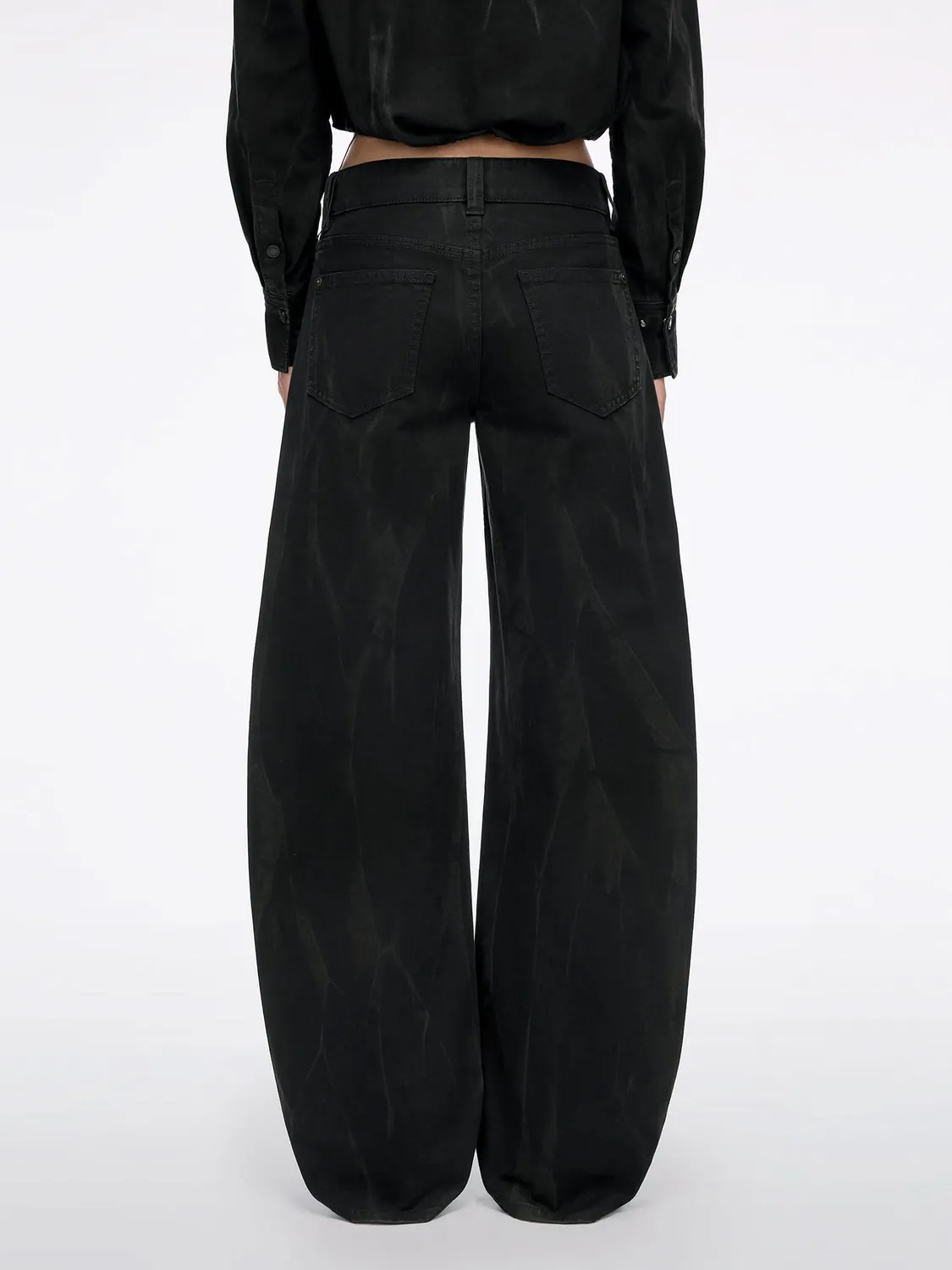 Miss Sixty Metal-Plate Curved-Cut jeans dark chocolate