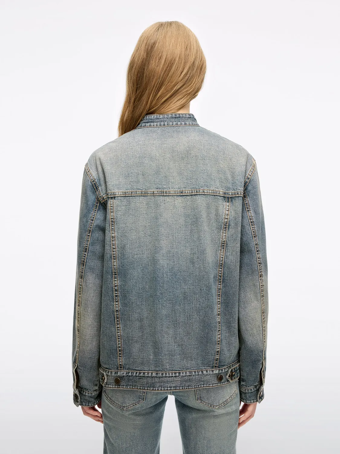 Miss Sixty Frog-Button Denim Jakke jeansjakke blå foret